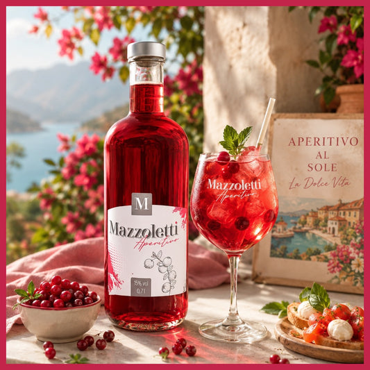 Mazzoletti Aperitif – Preiselbeer-Likör mit Limette & Minze