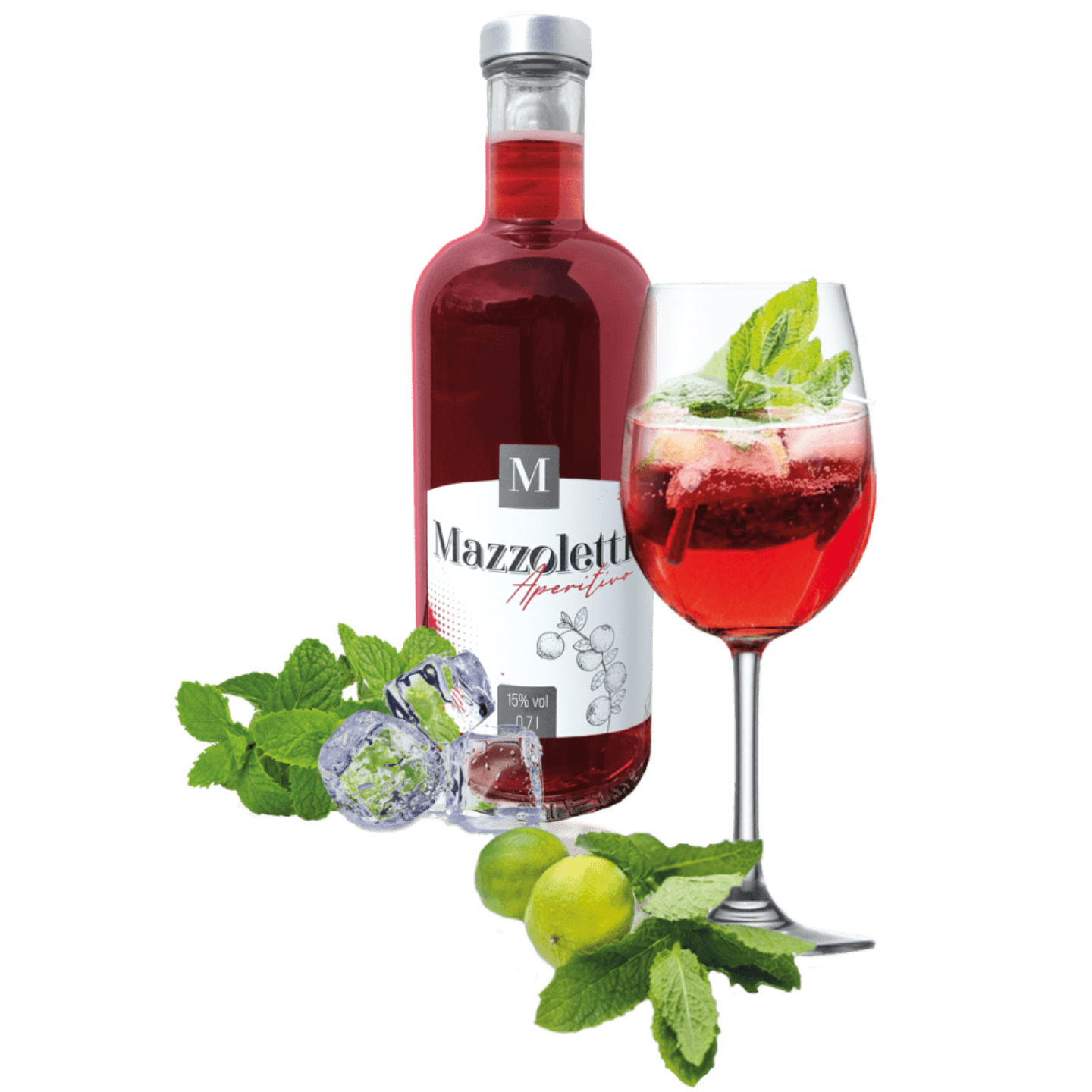 Mazzoletti Aperitif – Preiselbeer-Likör mit Limette & Minze